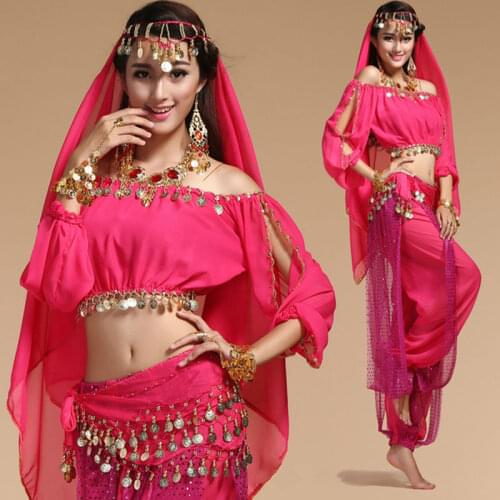 Bollywood Dance Costumes Indian Belly Dance Costumes Set For Women Chiffon Bollywood Orientale Belly Dance Costume Set For Woman