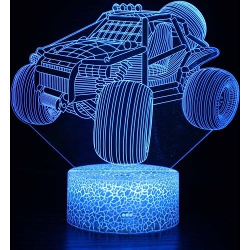 Colorful 3d LED Night Light Off-road Vehicle Car Modelling for Boys Bedroom Decor Bedside Table Desk Lamp Kids Gifts