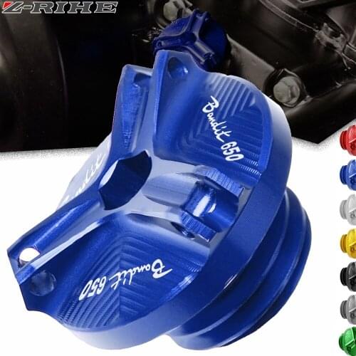 Motorcycle cnc Engine Oil Filter Cup Plug Cover Screw motor accessories FOR SUZUKI BANDIT 650 BANDIT650 2005-2016 2015 2014 2013
