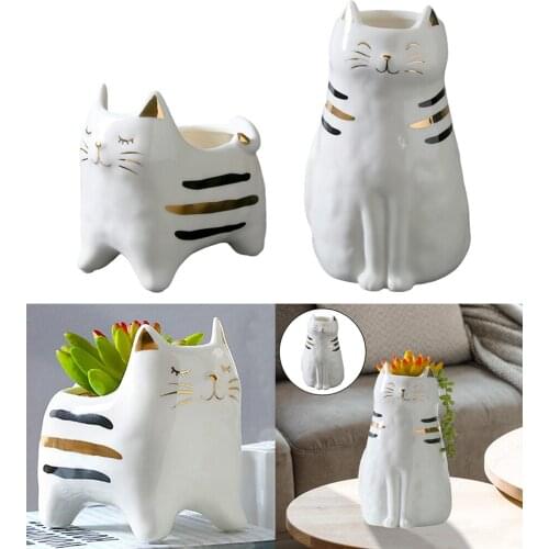 Cute Cat Plant Pot Planter Flower Pot Plant Succulent Container Decor