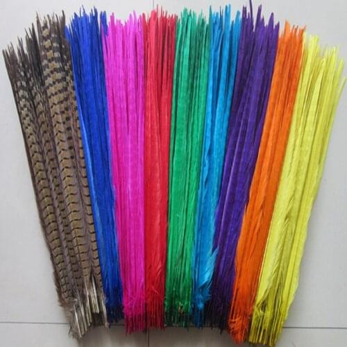 Wholesale 50pcs/lot Pheasant Tail Feathers 20-22inch 50-55cm Diy Jewelry Wedding Decorations Natural Dyed Pheasant Feather Plume