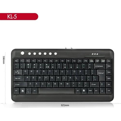 Original For A4TECH KL-5 Ultra-thin Mini Wired Keyboard With Multimedia Buttons Notebook External Keypad Mini External USB