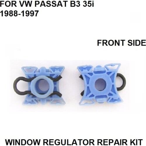 X2 WINDOW PLASTIC SLIDER CLIPS FOR VW PASSAT B3 35i 3A5 1988-1997 WINDOW REGULATOR REPAIR KIT FRONT LEFT or RIGHT NEW
