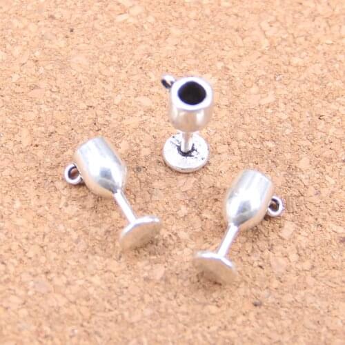 106pcs Charms wine glasses 15x6x6mm Antique Pendants,Vintage Tibetan Silver Jewelry,DIY for bracelet necklace
