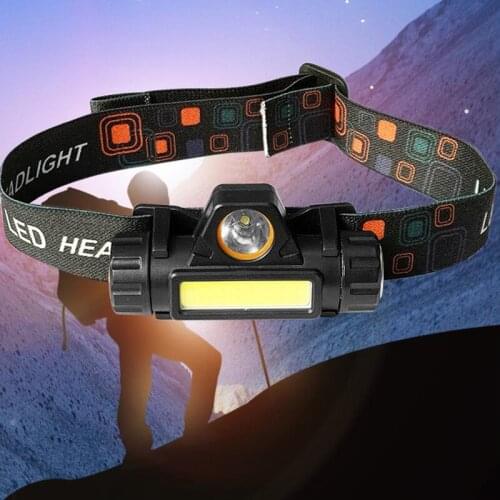 Portable Mini Flashlight Led Headlamp Powerful USB Battery Outdoor Camping Fishing Headlight Waterproof Stepless Dimming