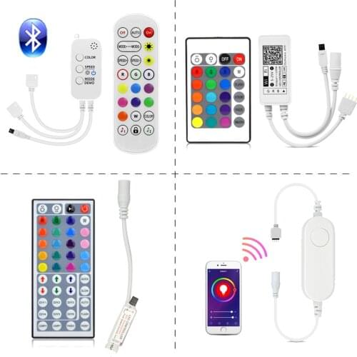 Press Key Wifi Controller RGB 2835 Bluetooth 5050 Tuya Smart Life Alexa/ Homekit Dohome Wireless/ IR Remote RGBW 24/44/40 Keys