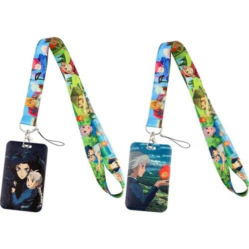 ER1165 Anime Character Castle Girl Neck Strap Lanyard For Keys ID Card Gym Phone Straps USB Badge Holder DIY Lariat Lanyard Gift