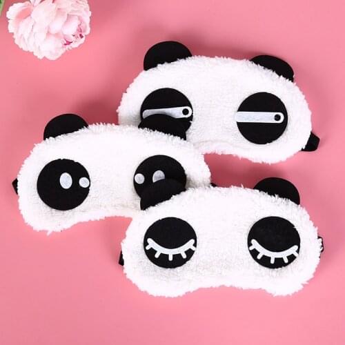 Cute Panda Sleeping Face Eye Mask Blindfold Eyeshade Traveling Sleep Eye Aid Drop Shipping health care 3 Styles Wholesale