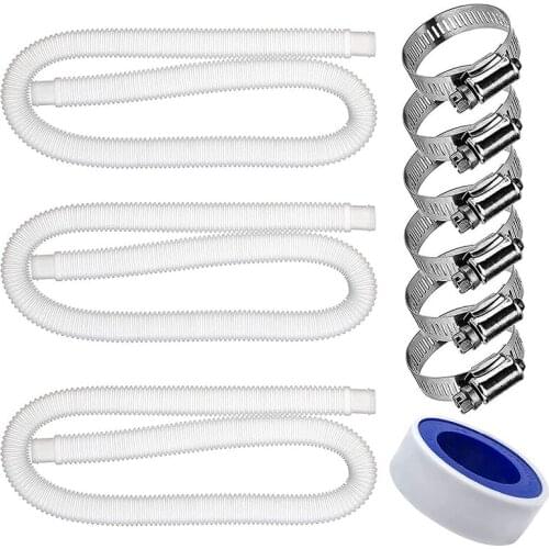 Swimming Pool Replacement Hose,1.25 inch Diameter 59 inch Long Filter Pump Hose,For Above Ground and Inground Pools