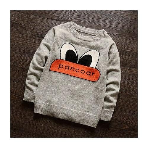 1piece /lot) 100% cotton 2019 winter Warm Sweater gray girl and boy Sweater 1-5 year old