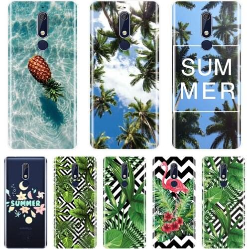 TPU Back Cover For Nokia 2.1 3.1 5.1 6.1 7.1 Pineapple Palm Flamingo Soft Silicone Phone Case For Nokia 2.1 3.1 5.1 6.1 7.1 Plus