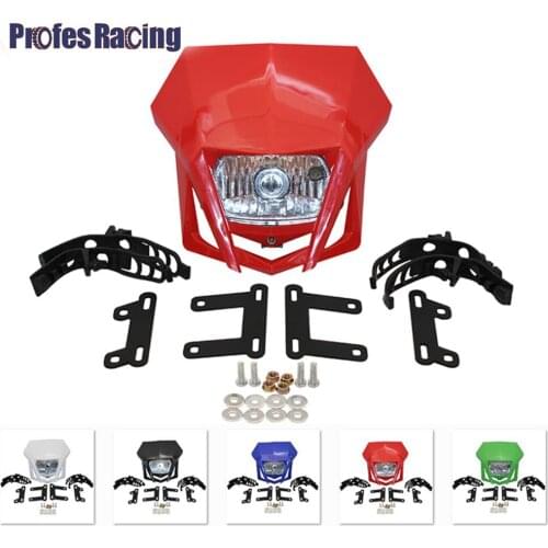 Universal Motorcycle Headlight Headlamp Fairing Farol De Milha Para Moto For HONDA XR CRF 150 230 250 450 Dirt Bike