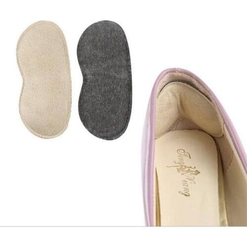 2pcs=1pair Thickened Suede Shoe Insert Anti Slip Cushion Pads Protector Heels Rubbing Half yard Heel Shoes Insole Grips Unisex