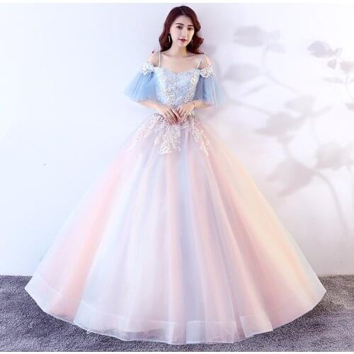 Vestidos Half Sleeve Off The Shoulder Party Dress Luxury Lace Parom Ball Gown Quinceanera Dress Robe De Bal Customize
