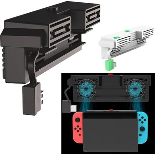 For NS Switch 5000RPM Cooling fan 2 Fans External USB Power Super Turbo Temperature Cooler Fan For NS Switch Console