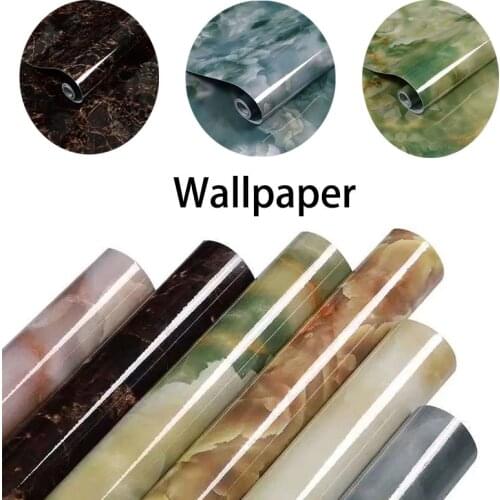 Waterproof And oil-proof Wallpaper Self-adhesive Marble Pattern Wall Sticker For Dining Table, Desk, Bathroom, Living Room