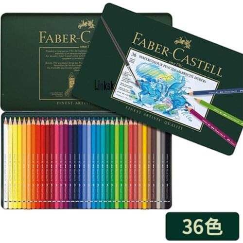 Lápis De Cor Aquarelável Faber Castell Albrecht Durer Estojo,36 color (117536),Estojo metalico com 36 cores,Art supplies