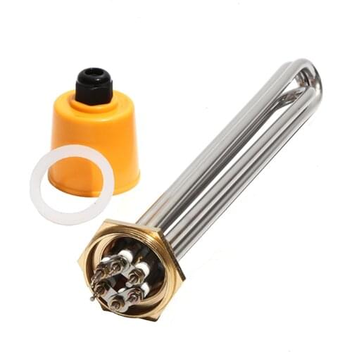 1 1/2 Inch/DN40 201SUS Tube Copper Thread Heater for Tank 220V/380V Electric Water Heater Element 3KW/4.5KW/6KW/9KW/12KW