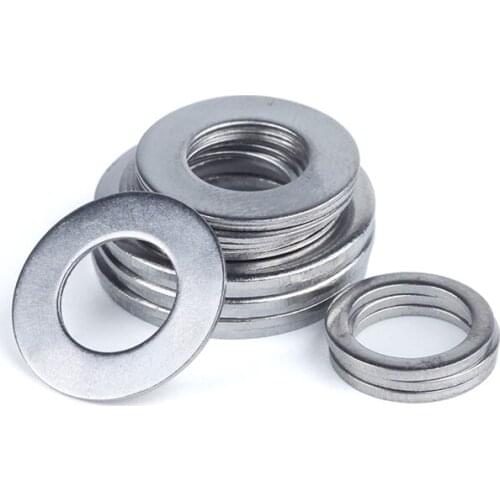 1/2/5/10/50 pcs M2M3M4M5M6M8M10-M24 316 Stainless Steel Flat Washers Thickened and Flat Gaskets Thin Metal Gaskets