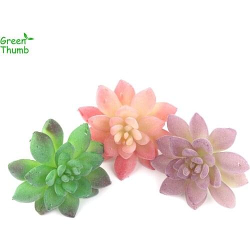1pc Artificial Succulent Flower Head Hotel Office Wedding Party Garden Craft Art Decoration Artificial Meaty Lotus