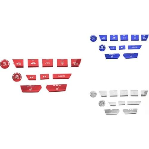 12PCS for Honda CRV CR-V 2017-2021 Car Aluminum Air Conditioning Button Sticker Cover Trim Decoration Accessories