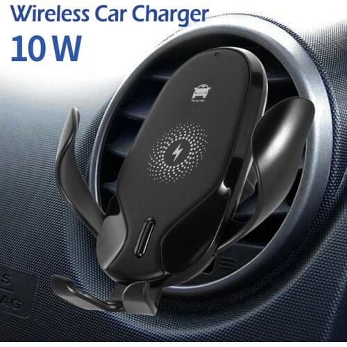 15W QI Wireless Car Charger Mount Gravity Clamping Fast Charging Holder For 4-6.5 inch Smartphone Mount