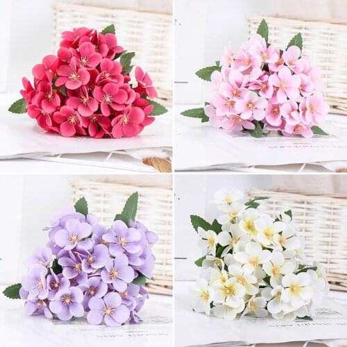 35 Heads/Bouquet Hydrangea Rayon Flower Bridal Bouquet Artificial Flower Wedding Home Decoration Artificial Flower