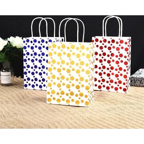 5/10pcs/lot Bronzing paper color gift bag decoration anniversaire fille decoration of celebrations and eventsparty gift bags