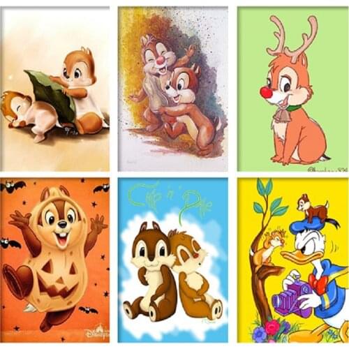 5D DIY Diamond Painting Disney Cartoon Squirrel Diamond Embroidery Mosaic Cross Stitch Kits Home Decor Full Drill
