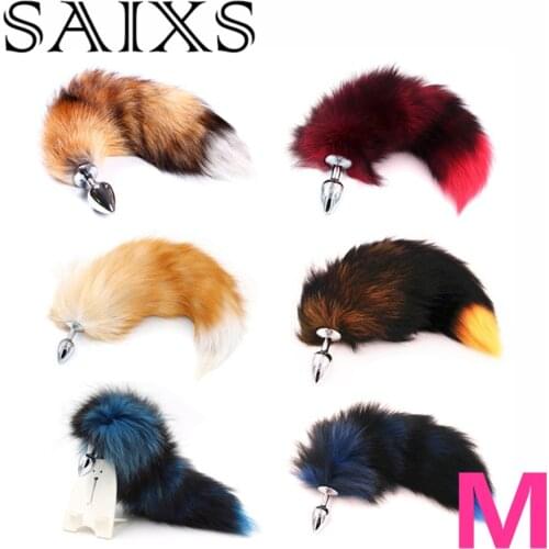 Fox Tails Anal Plug Metal Anal Sex Toys Butt plug Sex Games Role play Cosplay Toys M plug Drop Shipping