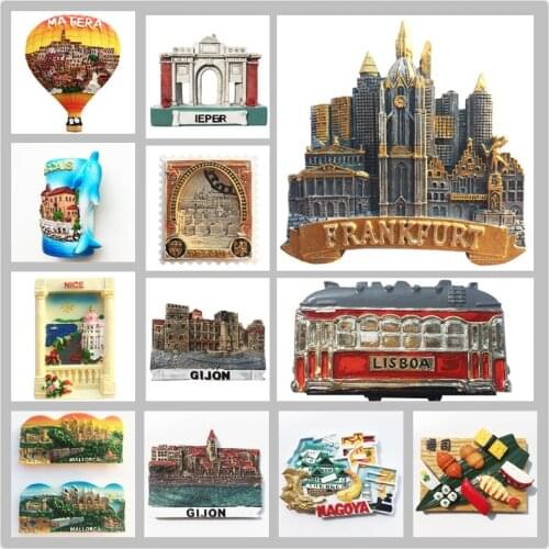 Belgium Russia Portugal Switzerland Fridge Magnets Tourism Souvenir Refrigerator Magnetic Sticker Collection Handicraft Gift
