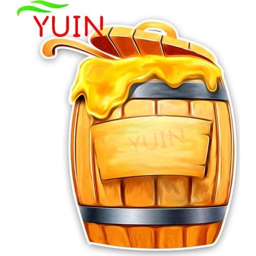 A Barrel of Honey Car Sticker PVC Body Windshield Decoration Cars Accessories High Quality Waterproof Exquisite Decal 17*14cm