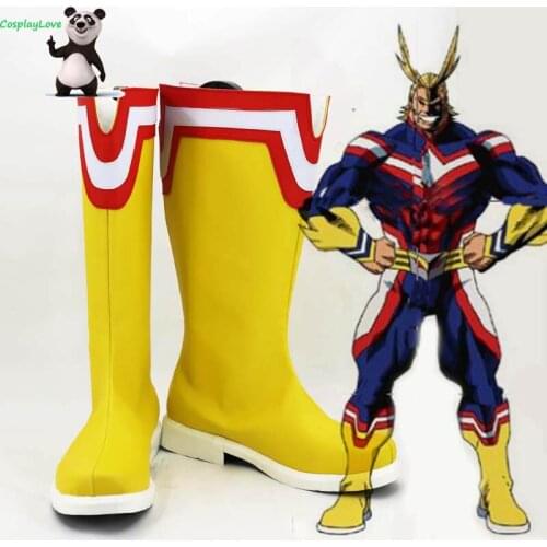 My Hero Academia Boku no Hero Akademia All Might Yellow Cosplay Shoes Boots Custom Made CosplayLove