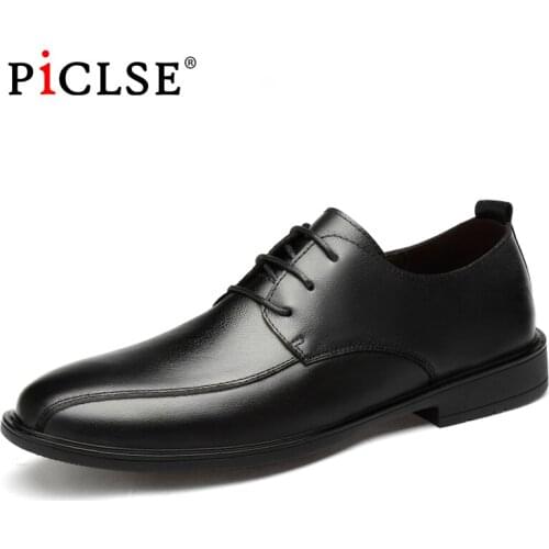 Business Leather shoes Men Genuine Leather Dress shoes Black Formal Shoes For Men Wedding office shoes size 36-46 zapatos hombre