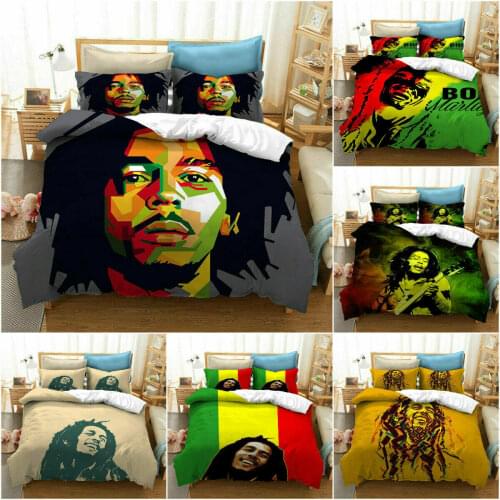 Bob Marley Home Textile Pillow Case 3D Bed Linen Duvet Covers Comforter Bedding Sets Bed Set Home Decor Bedding
