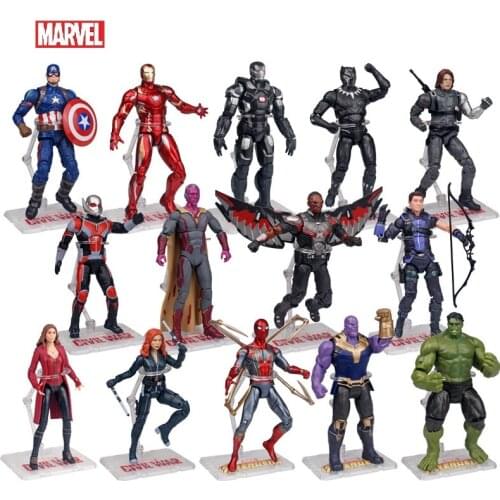 Disney Marvel Super Heroes Avengers Endgame Iron Man Hulk Captain America Spider-Man Action Figure Model Dolls Toys Kids Gifts