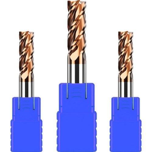 CNC Carbide End Mills Tungsten Machine Milling Cutter Tools 2 4 Flute Metal Key Seat Face Router Bit 6 8 12mm Shank HRC50