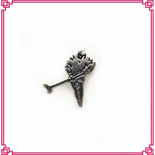 Hot selling hockey ball floating charms living glass floating memory locket