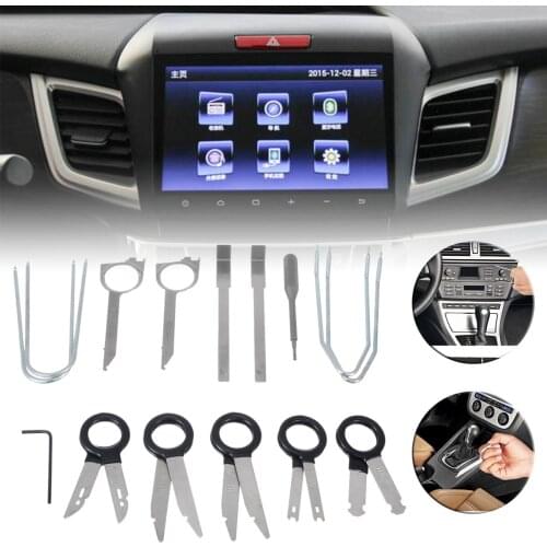 20pcs Professional Car Radio Removal Key Tool Kit Door Panel Removal Realese Stereo CD Headunit Audio Keys Install Tools