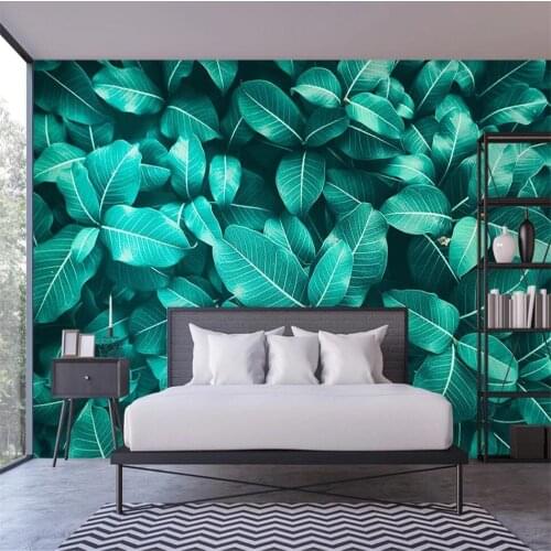 Milofi custom 3D wallpaper mural Nordic simple tropical leaves background wall used for living room bedroom decoration