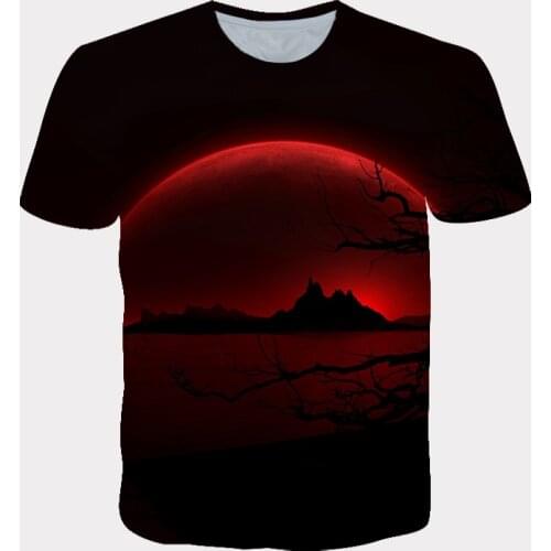 2021 Summer New T-shirt Landscape 3D Printing Casual T-shirt Men And Women Fashion Short-sleeved Funny O-neck T-shirt XS-6XL