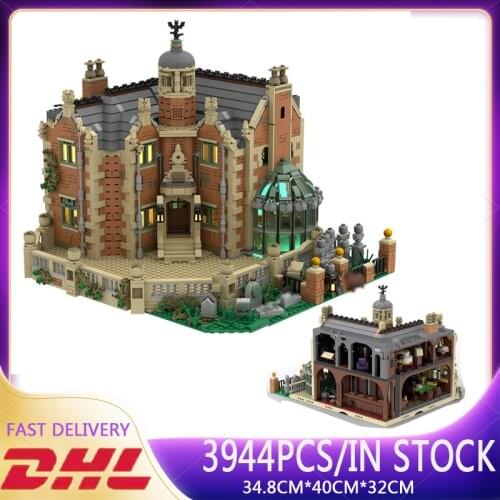 New 3944PCS The Haunted Manor Ghost House MOC-54244 Castle Fit Idea Model Streetview Building Blocks Bricks Kid Toys Gift