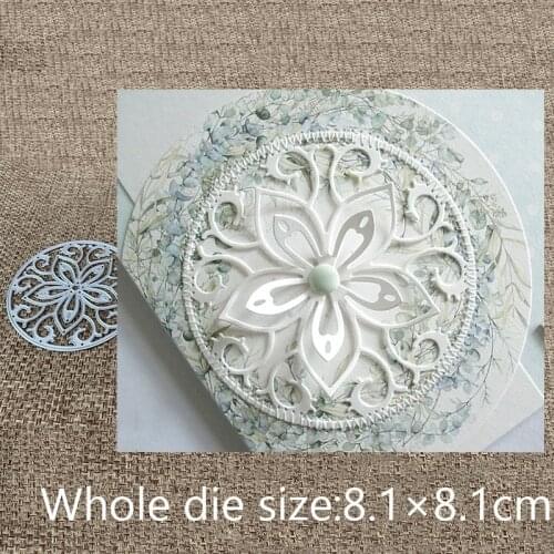 New Design Craft Metal Cutting Die cut die flower circle frame decoration scrapbooking Album Paper Card Craft Embossing die cuts
