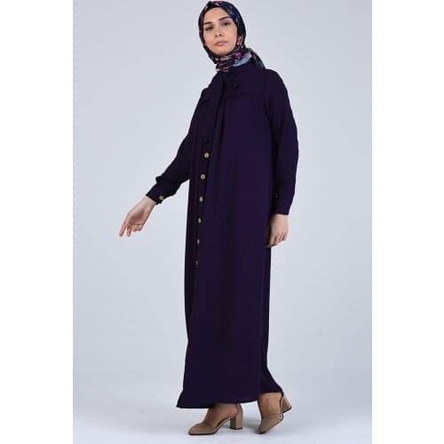 Minahill Buttoned Dress 5671-03 Purple 5671-03