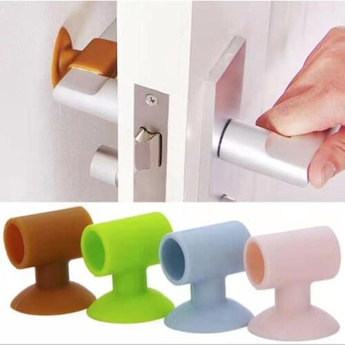 Suction Cup Type Anti-collision Door Stopper Silicone Door Handle Silencer Protective Rear Silent Pad Anti-vibration Soor Cover