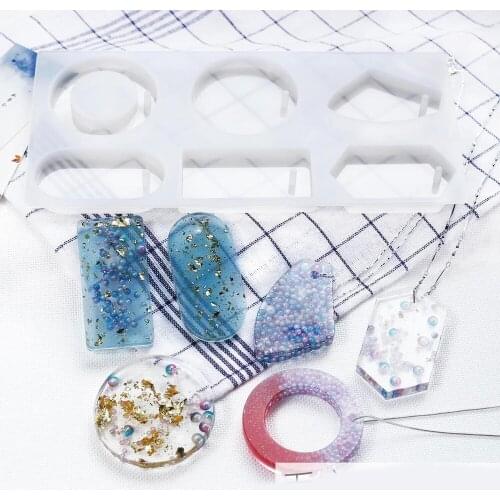 Transparent Silicone Mould Dried Flower Resin Decorative Craft DIY necklace Sweater chain pendant epoxy resin molds for jewelry