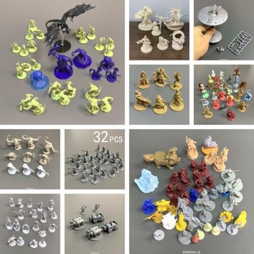 Different Board Game Miniatures Zombies Monster Warriors Figures Descent Bloodborne Tabale Role Playing Collectibles CMON