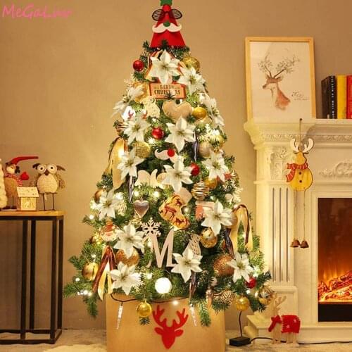 Christmas Flowers Ornament Christmas Tree Decoration Artificial Flowers For Christmas Tree Wedding Decorations Xmas Tree Wreaths