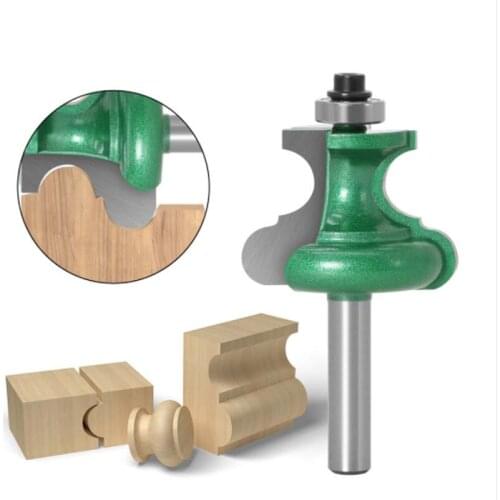 8mm handle positive half multi arc cutter with bearing multi angle cutter crown line cutter milling cutter woodworking cutter Go