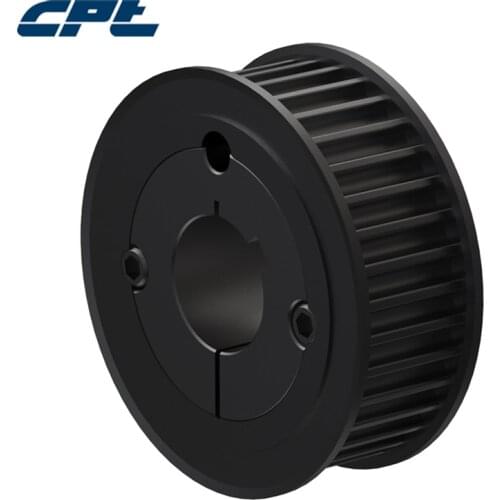 CPT HTD 8M 40 tooth steel Timing Pulley, 8mm pitch, taper bore for30 mm wide belts, match 1615 taper bush, 40-8M-30-1615(T/L)